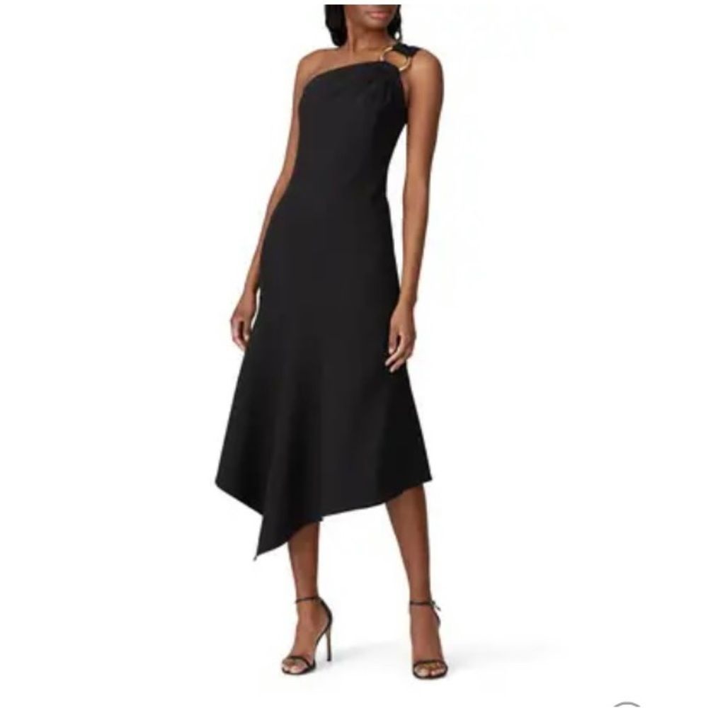 EUC SHOSHANNA Women’s Eonia Asymmetric Ruffle Dress Black, Size 6